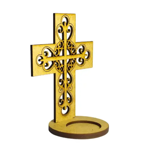 Candelabro Cruz Arabesca